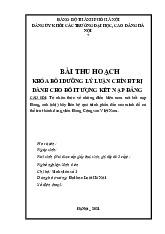 Bài Thu Hoạch Về Đảng VIÊN - Khóa Bồi Dưỡng Lý Luận Chính Trị