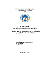 Bài tập lớn: Lý luận của CN Mác-Lênin về sản xuất hàng hóa và liên hệ thực tiễn ở Việt Nam | Đại học Kinh Tế Quốc Dân