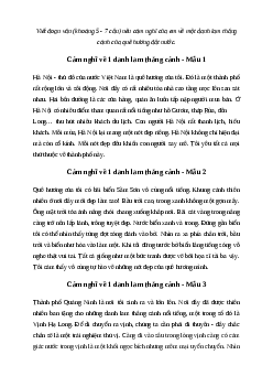 Văn mẫu lớp 6: Cảm nghĩ của em về một danh lam thắng cảnh của quê hương đất nước | Kết nối tri thức