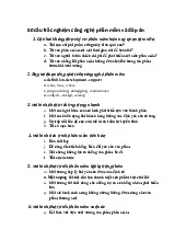 Câu hỏi ôn tập trắc nghiệm công nghệ phần mềm và đáp án- Trường Đại học Lao động - Xã hội