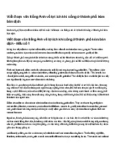 Viết đoạn văn tiếng Anh về lợi ích khi sống ở thành phố kèm bản dịch