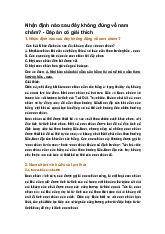 Nhận định nào sau đây không đúng về nam châm? - Đáp án có giải thích