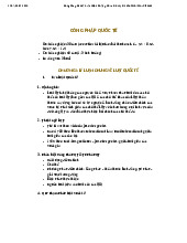 Chương I: lý luận chung về luật quốc tế môn Công pháp Quốc Tế| Trường Đại học Luật Thành phố Hồ Chí Minh