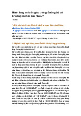 Hành lang an toàn giao thông đường bộ có khoảng cách là bao nhiêu?