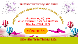 Giáo án điện tử Toán 2 Chương 2 Cánh diều: Phép cộng (có nhớ) trong phạm vi 100
