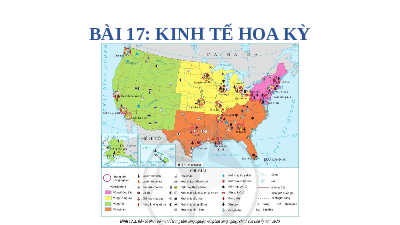 Giáo án điện tử Địa lí 11 Bài 17 Cánh diều: Kinh tế Hoa Kỳ