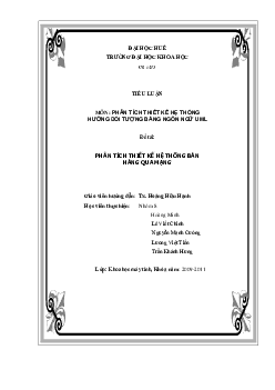 Phân tích thiết kế hệ thống bán hàng qua mạng | Trường Đại học Khoa học, Đại học Huế