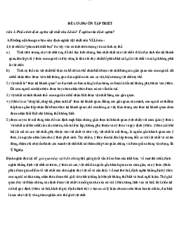 Đề cương kinh tế 2 | môn Triết học Mác -Lênin | Đại học sư phạm Hà nội