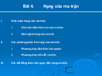 Tài liệu toán cao cấp - hạng của ma trận