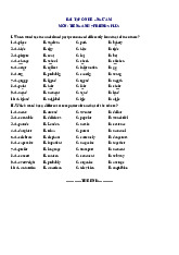 Bài tập Ngữ âm Tiếng Anh 7 - Friends Plus | Ôn hè Anh 7