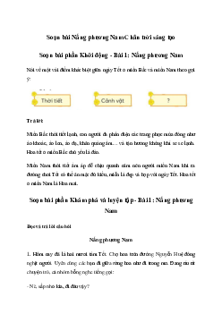 Soạn bài Nắng phương Nam trang 78 | Tiếng việt 3 Chân trời sáng tạo