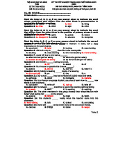 Đề thi tham khảo môn Tiếng Anh 2023 - Sửa đáp án và câu hỏi_test