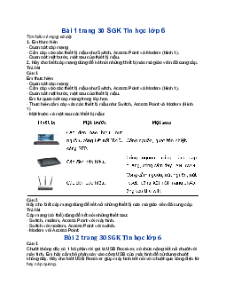 Tin học 6 Bài 4: Thực hành về mạng máy tính | Cánh Diều