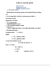 Lecture 6: economic growth môn Kinh tế vi mô | Trường Đại học Kinh Tế Quốc Dân