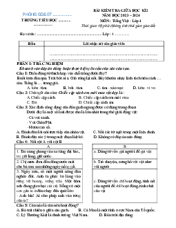 Đề ôn thi giữa học kì 2 môn Tiếng Việt 4 sách Chân trời sáng tạo | đề 3
