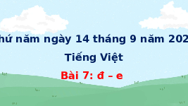 Giáo án điện tử Tiếng việt 1 bài 6 Cánh diều : Ơ, d