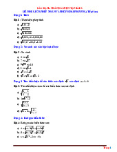 Các Dạng Toán 9 Luyện Tập Bài 3 Liên Hệ Giữa Phép Nhân Và Phép Khai Phương (Tiếp Theo)