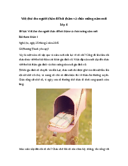 Nhân dịp năm mới hãy viết thư cho người thân | Tập làm văn 4