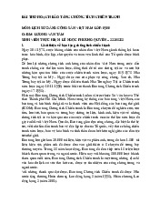 Bài thu hoạch môn lịch sử Đảng –Trường Đại học Hoa Sen