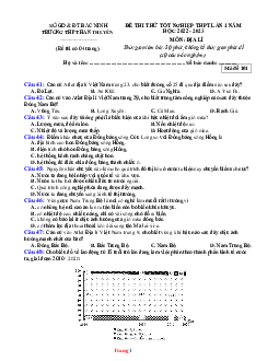 Đề thi thử THPT Quốc gia năm 2023 môn Địa Lí của trường THPT Hàn Thuyên lần 1 (có đáp án)