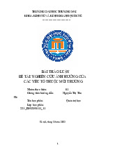 Các yếu tố thuộc môi trường quản trị ảnh hưởng đến hoạt động quản trị của doanh nghiệp TH True Milk | Bài thảo luận quản trị học