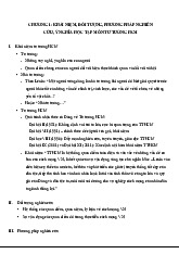 Đề cương môn Tư tưởng Hồ Chí Minh - Chương 1, 2, 3 và Ý nghĩa học tập | Tư tưởng Hồ Chí Minh | Học viện Tài chính