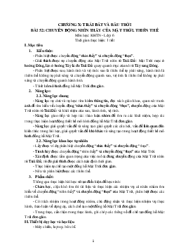 Giáo án Khoa học tự nhiên 6 sách Kết nối tri thức với cuộc sống Bài 52