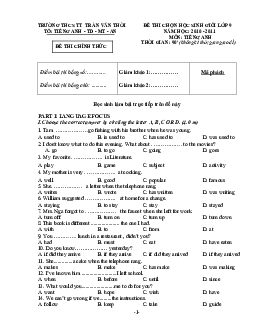 Đề thi chọn học sinh giỏi lớp 9 cấp trường -trường THCS TT Trần Văn Thời năm học 2010-2012 (có đáp án )