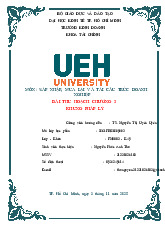 Bài Thu Hoạch Chương 3: Khung Pháp Lý Về Sáp Nhập & Mua Lại môn Sáp nhập, mua lại và tái cấu trúc doanh nghiệp  | Trường Đại học Kinh tế Thành phố Hồ Chí Minh