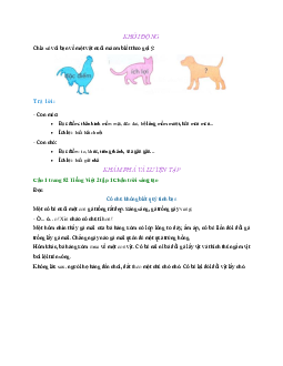 Giải SGK môn Tiếng Việt lớp 2 - Bài 1: Cô chủ không biết quý tình bạn | Chân trời sáng tạo