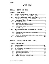 Mục lục cấu trúc dữ liệu và giải thuật | Cấu trúc dữ liệu và giải thuật