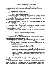 Đề Cương Phân Tích Vai Trò và Quan Điểm Cơ Bản Môn Triết học Mác Lênin | Trường Cao đẳng Kỹ nghệ II