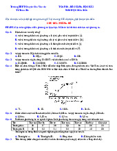 Đề cương học kì 2 Toán 10 năm 2024 – 2025 trường THPT Chu Văn An – Hà Nội