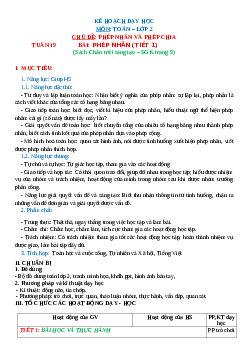 Giáo án Toán 2 sách Chân trời sáng tạo (cả năm) | Tuần 19 | Tiết 1