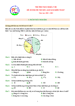Đề cương giữa học kì 2 Toán 7 năm 2022 – 2023 trường THCS Nghĩa Tân – Hà Nội