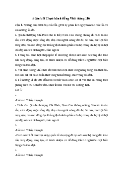 Soạn bài Thực hành tiếng Việt trang 116 | Văn 11 Cánh diều