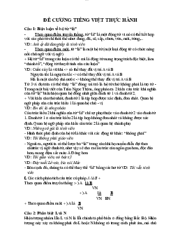 Đề cương Việt ngữ học