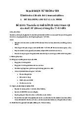 mạch điện tử thông tin về radar