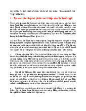 Sự can thiệp của chính phủ về sự hình thành giá cả thị trường môn Quản trị kinh doanh | Trường Đại học Kinh doanh và Công nghệ Hà Nội