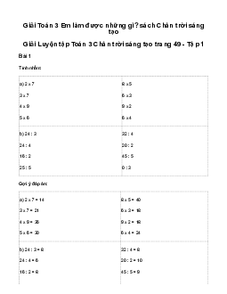 Giải Toán 3: Em làm được những gì? | Chân trời sáng tạo