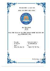 Phân Tích Báo Cáo Tài Chính Doanh Nghiệp Petrolimex (PLX) | Bài thảo luận Quản Trị Tài Chính 1