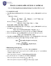Tóm tắt lí thuyết môn Xác suất thống kê | Học viện Ngân hàng