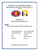 Tiểu Luận Môn Lịch Sử Quan Hệ Quốc Tế_ Ngoại Giao Cân Bằng Châu Âu môn Lịch sử văn minh thế giới   - trường đại học Khoa học xã hội và nhân văn – Đại học quốc gia Thành phố Hồ Chí Minh.