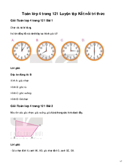 Toán lớp 4Bài 35: Ôn tập hình học Kết nối tri thức