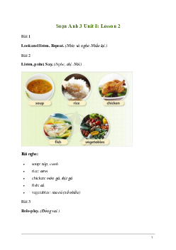 Tiếng Anh lớp 3 Unit 8: Lesson 2 trang 131 Explore Our World