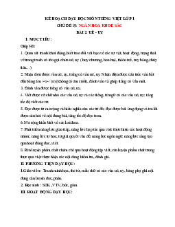 Chủ đề 19: Ngàn hoa kheo sắc | Bài 2 | Giáo án Tiếng Việt 1 bộ sách Chân trời sáng tạo