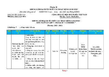 Phụ lục 2 ngữ văn 7 cánh diều trường THCS Tân