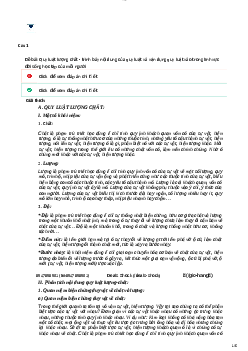 Quy luật lượng chất - trình bày nội dung của quy luật và vận dụng quy luật vào trong lĩnh vực đời sống học tập của mỗi người?