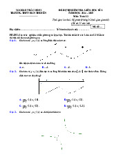 Đề dự bị giữa kì 1 Toán 12 năm 2024 – 2025 trường THPT Hàn Thuyên – Bắc Ninh