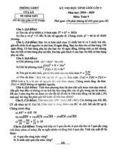 Đề học sinh giỏi Toán 9 năm 2024 – 2025 phòng GD&ĐT Cửa Lò – Nghệ An